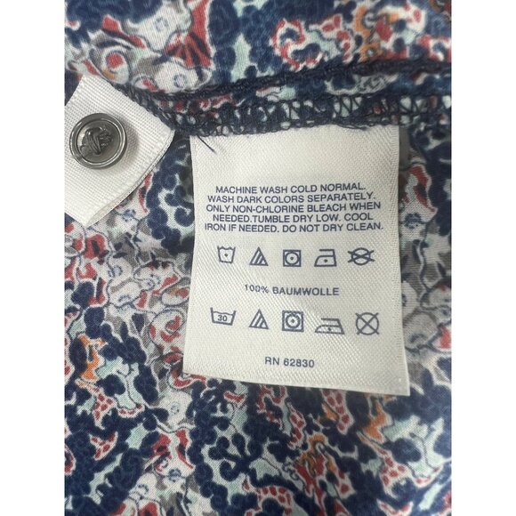 Lands End Womens Floral Pattern Button-Up Blouse Pleated Back Size 6 - Picture 11 of 11